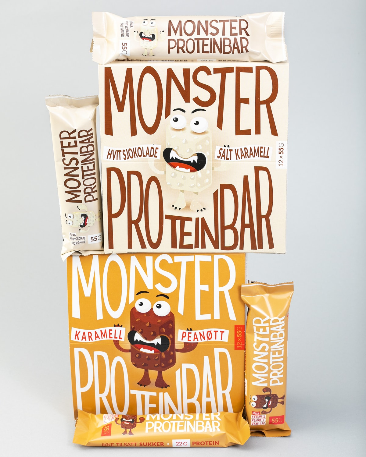 Monster Premium Proteinbar Smakspakke - 24 BARER! - til
