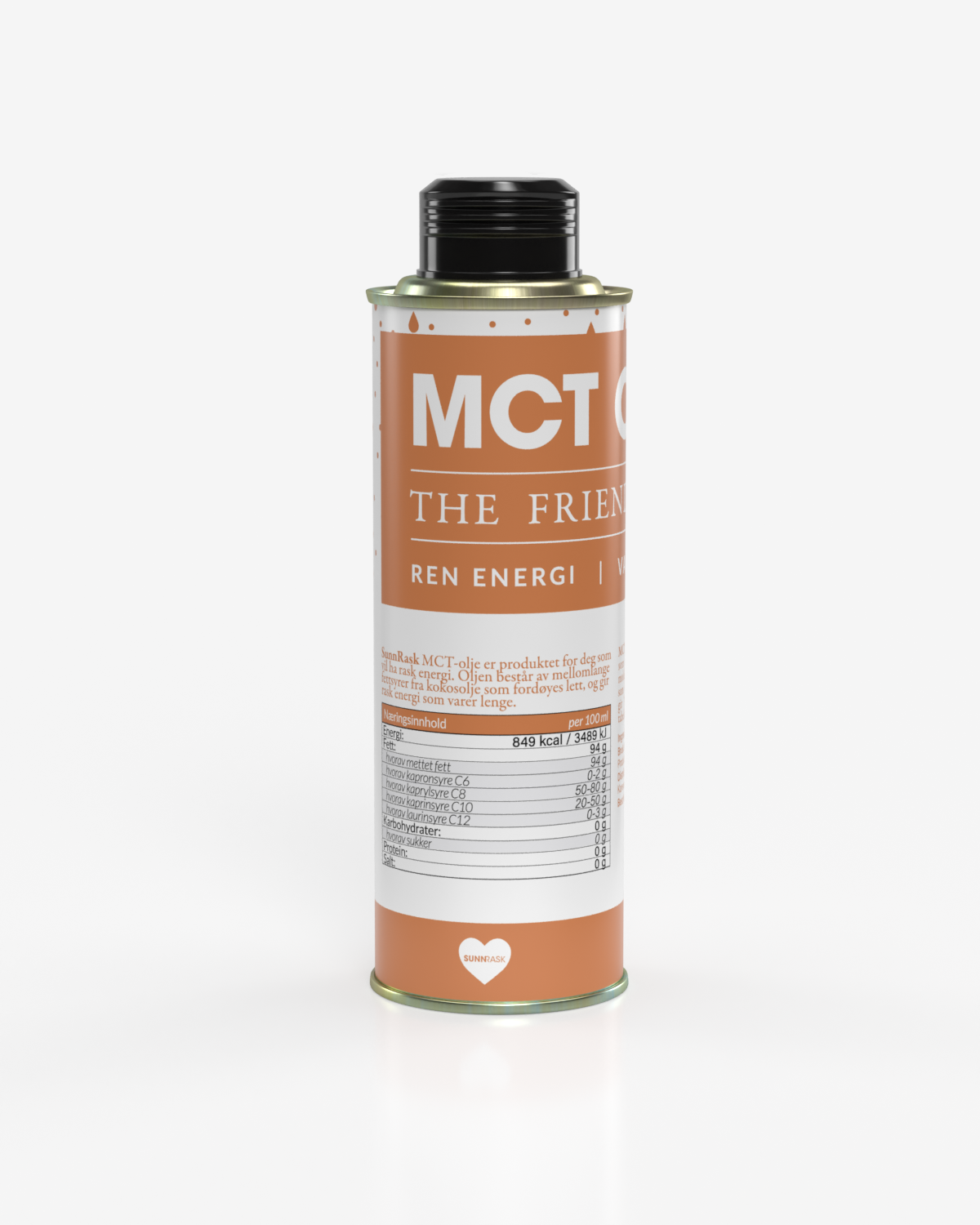 SunnRask MCT Olje Vaniljesmak 250ml