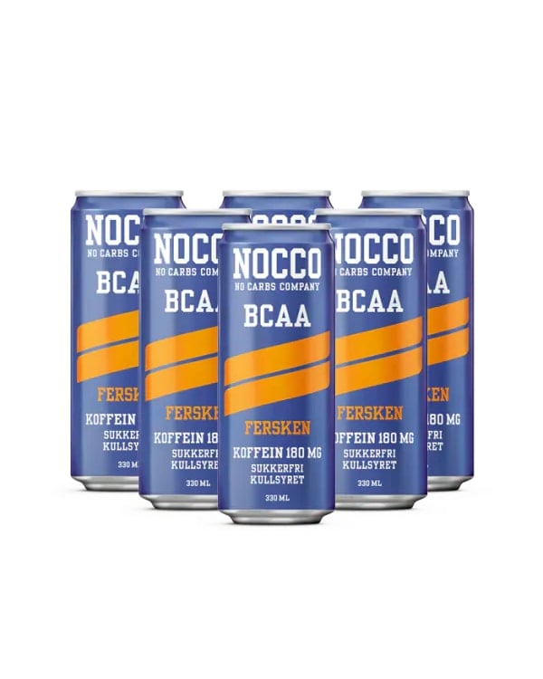 NOCCO BCAA Fersken 6x330ml - Sekspakning!