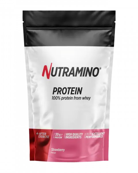 Nutramino Whey Proteinpulver - Strawberry - 1kg - powder