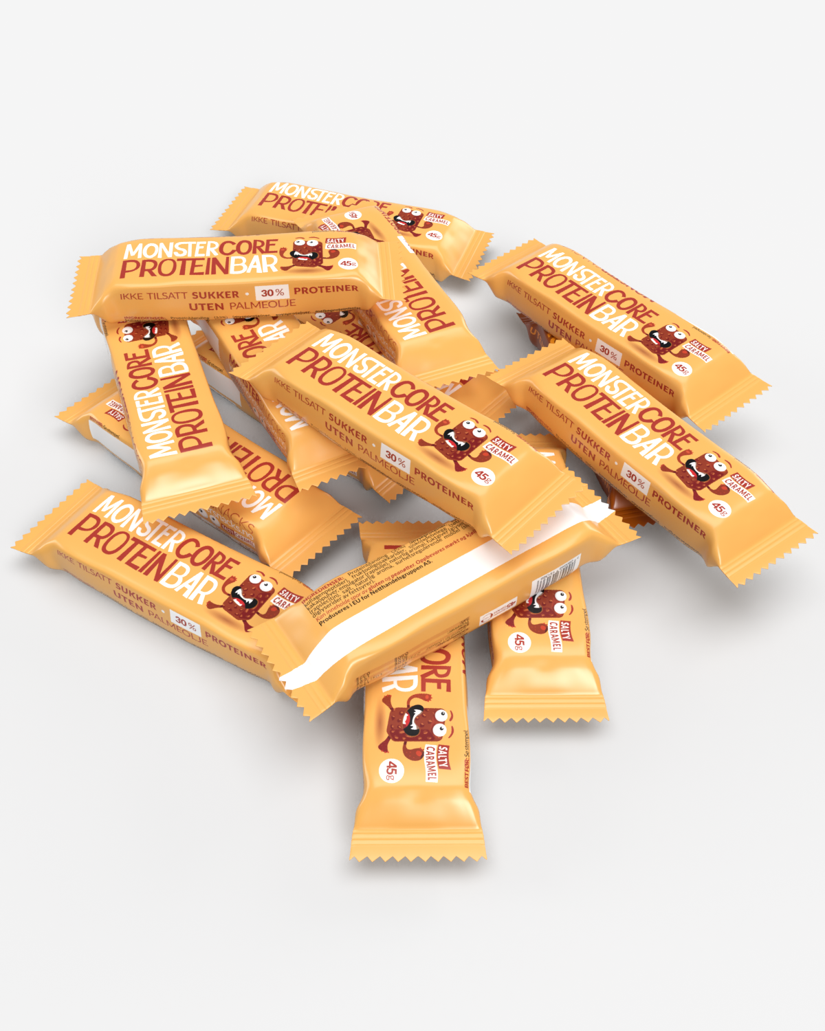 Monster Core Protein Bar - Salty Caramel 16x45g - til