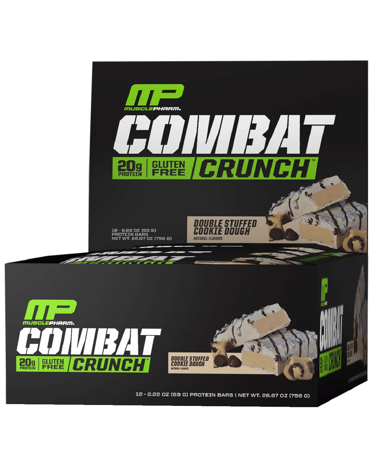 MusclePharm Combat Crunch Bar - Double Stuffed Cookie Dough 12x63g