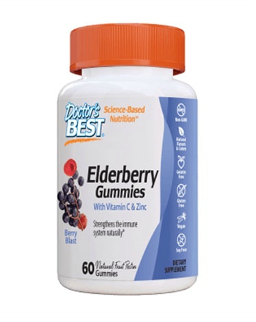 Doctor's Best Elderberry, Vitamin C & Zinc Gummies - the