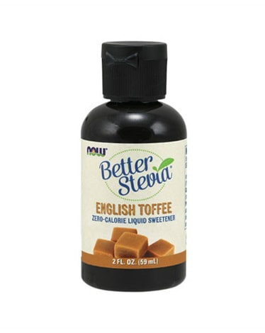NOW Foods Better Stevia Liquid - English Toffee 59ml - protein low fat