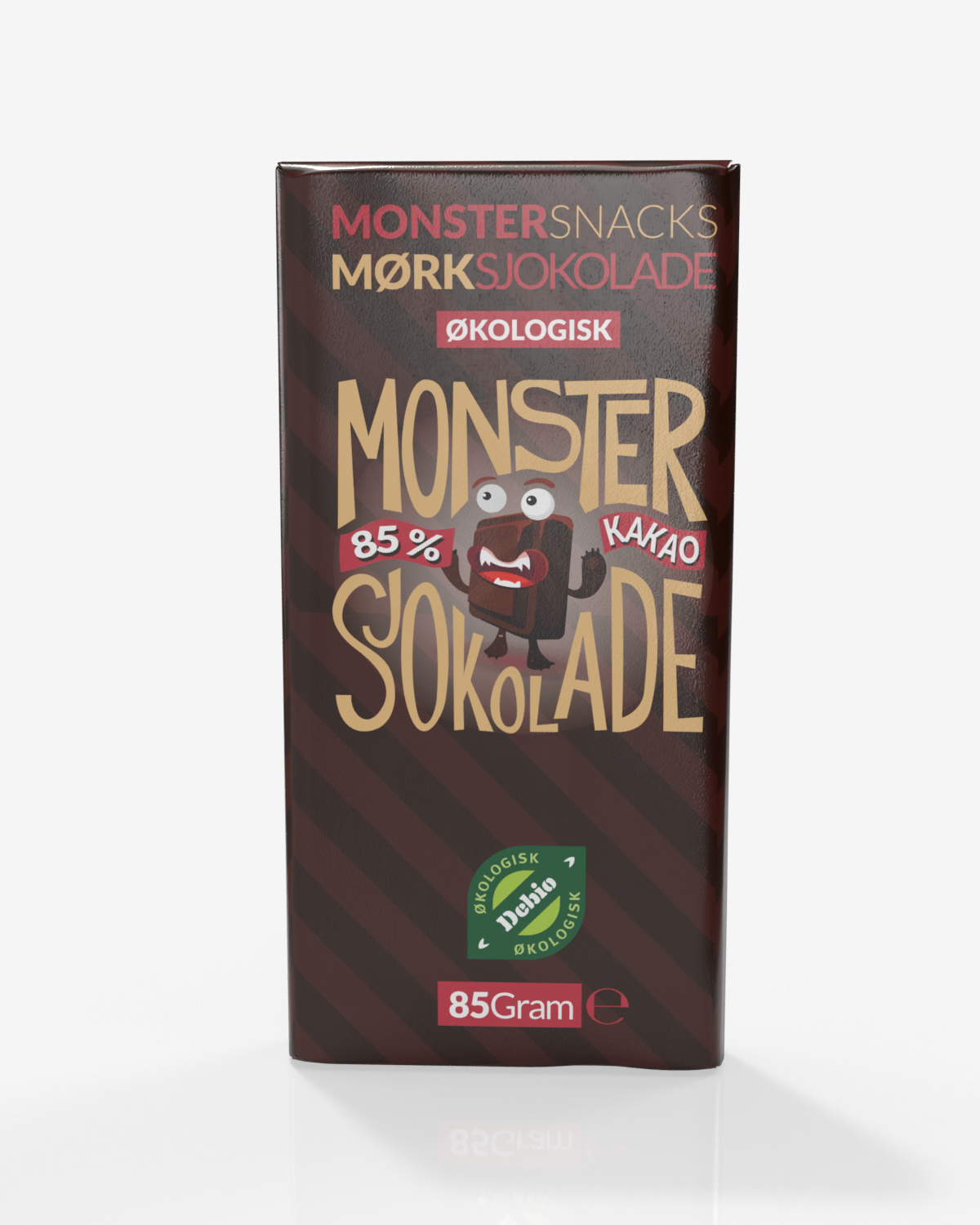 Monster Økologisk Fair Trade 85% Mørk Sjokolade 85g