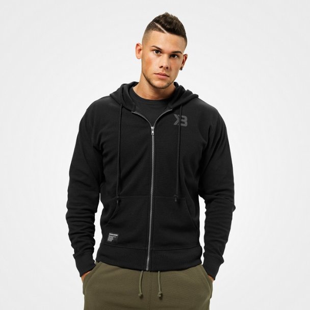Better Bodies Stanton zip hood Washed Black - S