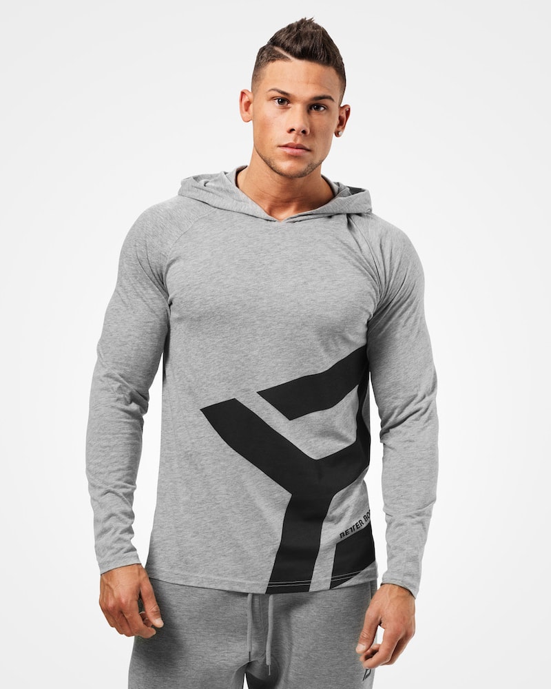 Better Bodies Astor long sleeve hoodie Grey Melange - L