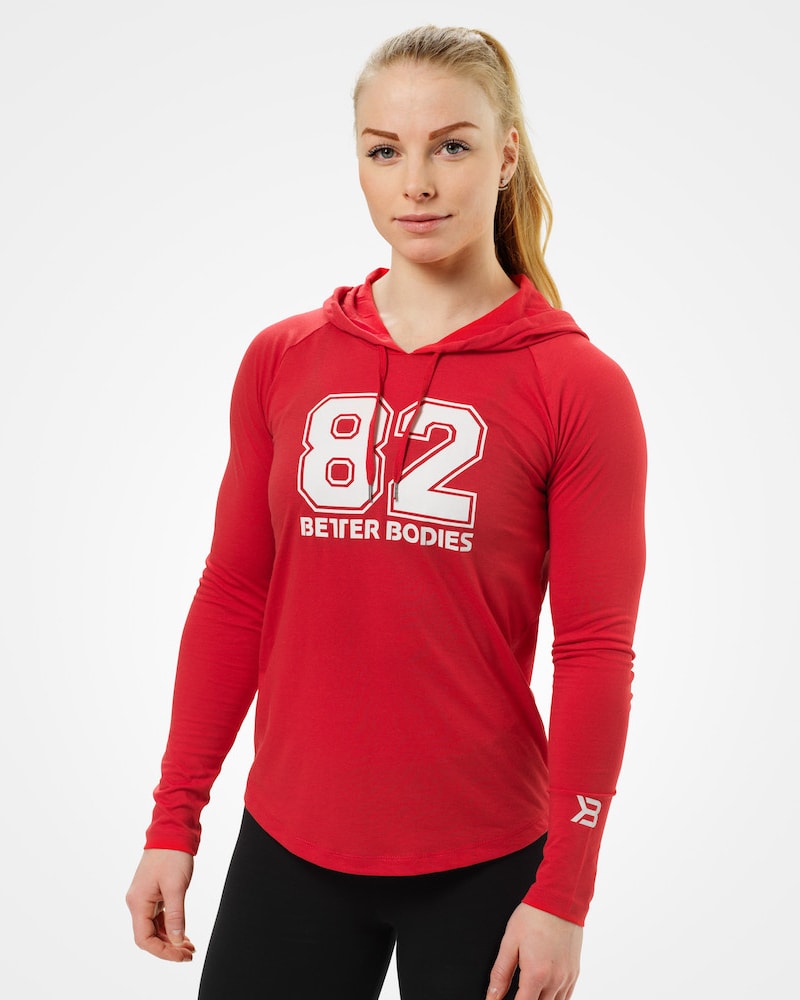 Better Bodies Varsity hoodie Tomato Red - M