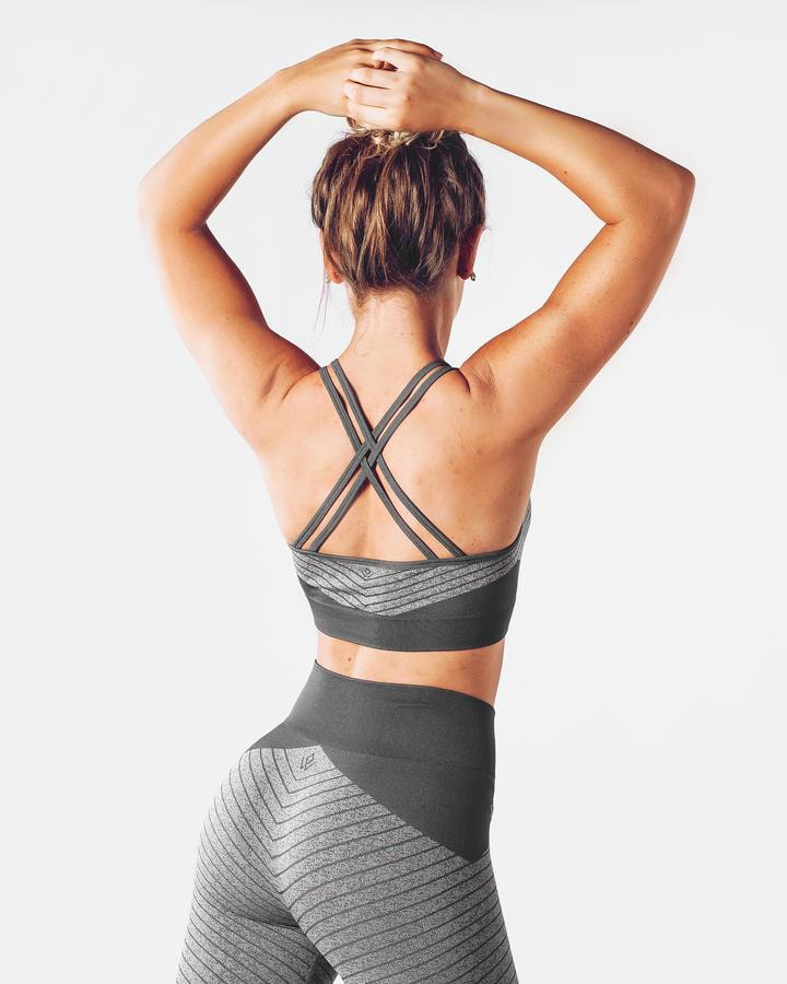 Workout Empire - Lined Up Bra- Granite - XL - the