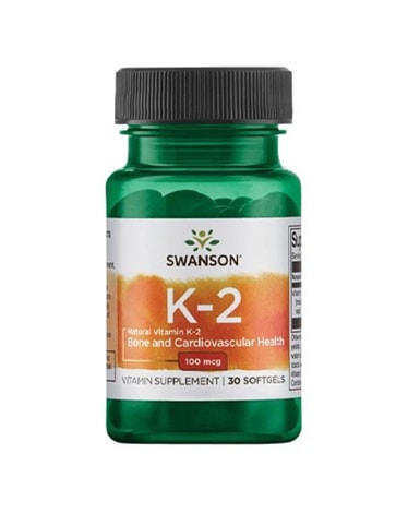 Swanson - Natural Vitamin K2 - 100mcg - 30 soft gels - is