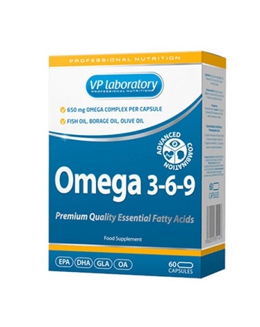 VPLab Omega 3-6-9 - 60 caps - fish oil