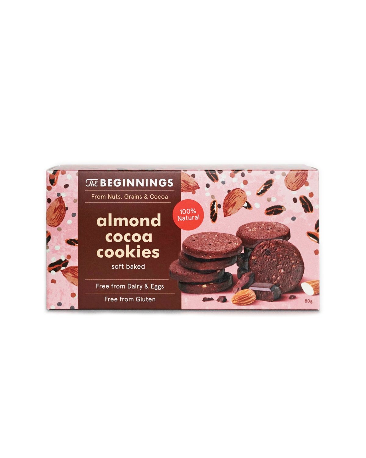 TheBeginnings Vegan Almond Cacao Cookie 80g - vanilla protein powder