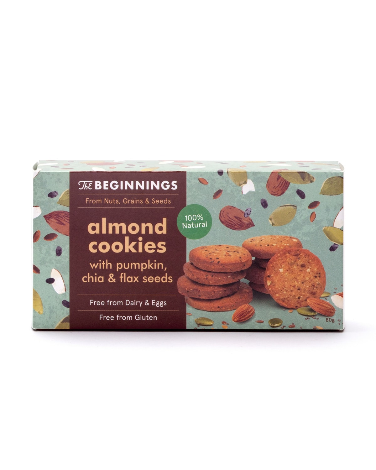 TheBeginnings Vegan Almond Seeds Cookies 80g - protein powder and