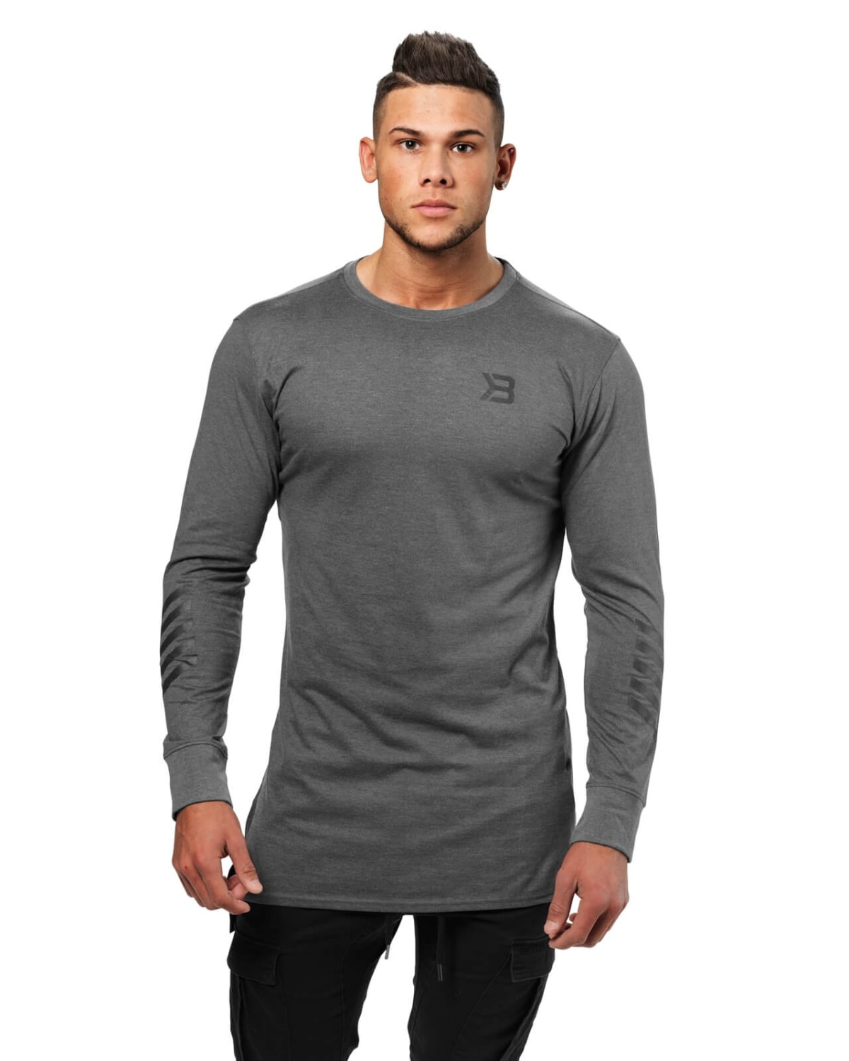 Better Bodies Bronx Long Sleeve - Dark Grey Melange - XL - body