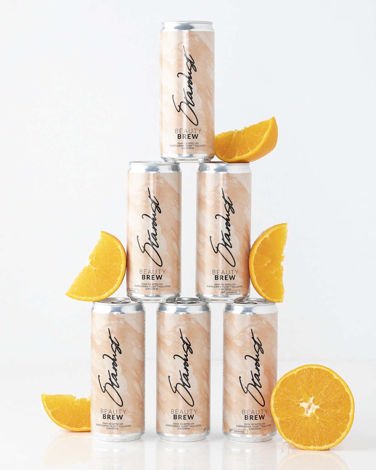 Stardust Beauty Brew - Collagen Energy Drink - Orange Crush 6x330ml - kosttilskudd