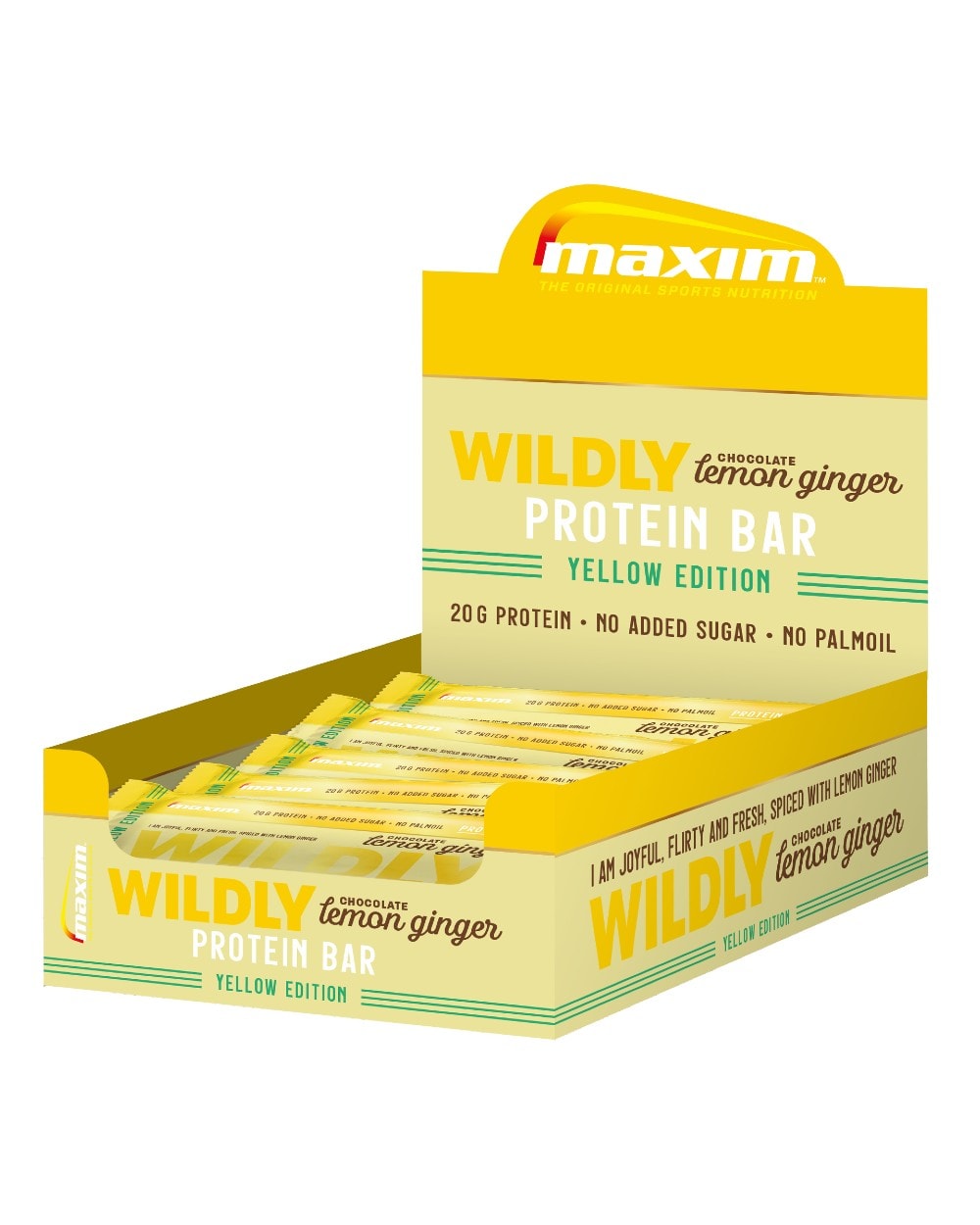 Maxim Wildly Lemon Ginger Proteinbar 12x57g - men
