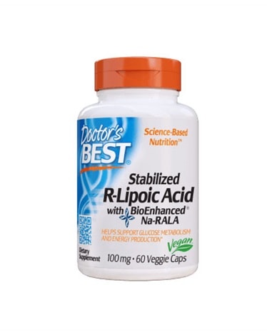 Doctor's Best - Stabilized R-Lipoic Acid - (100mg) - 60 veggie caps - vitamin for