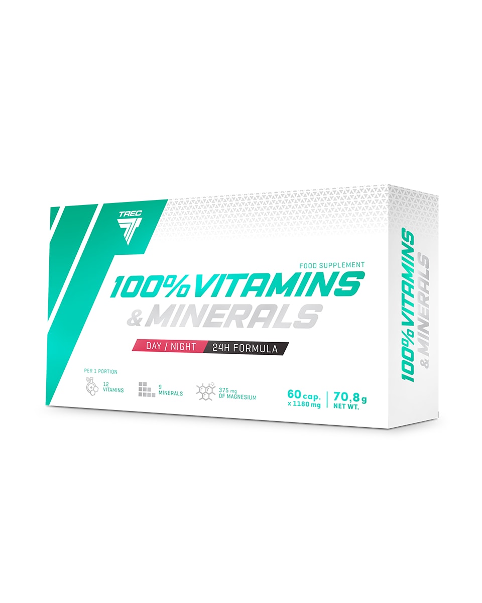 TREC 100% Vitamins & Minerals - 60 kapsler - magnesium