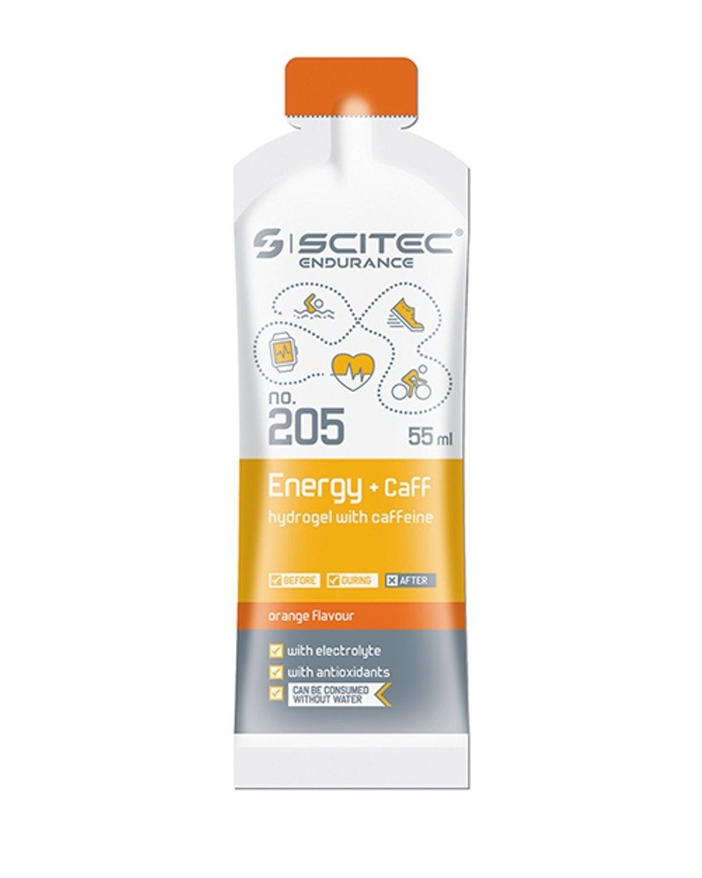 Scitec - Energy + Caffeine Hydrogel - Orange 22g - weight training