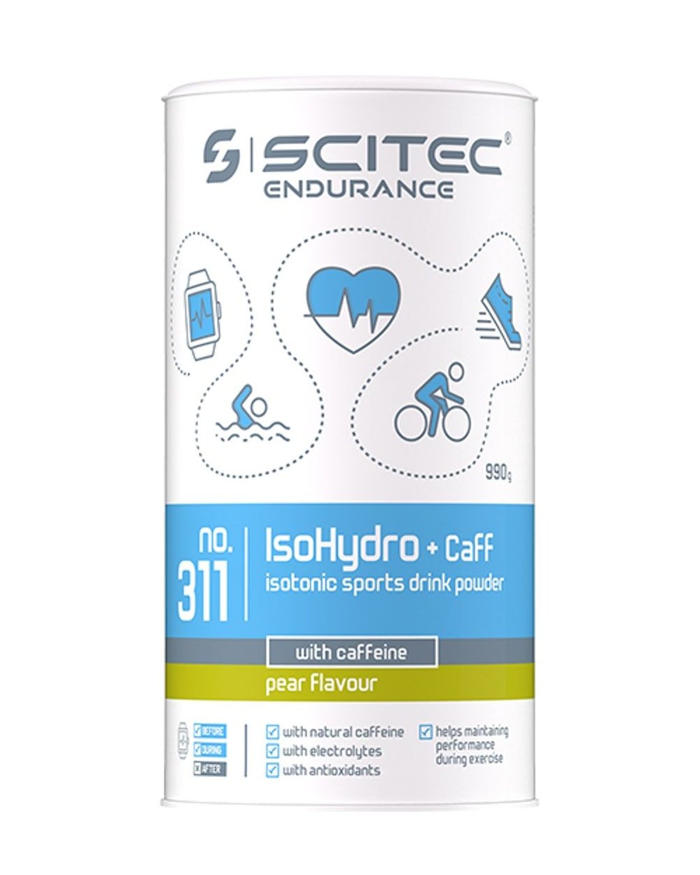 Scitec Nutrition - Endurance IsoHydro+Caffeine Sportspulver 990g - Orange - body weight
