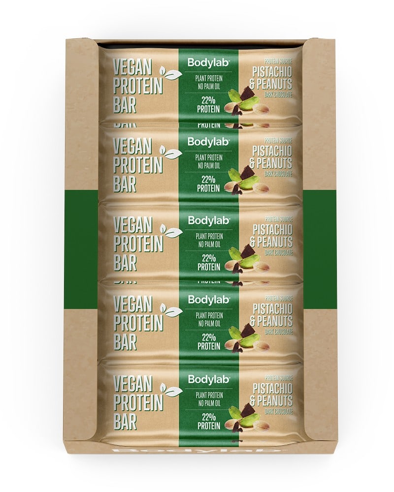 Bodylab Vegan Bar - Pistachio & Peanut 20x40g - protein for