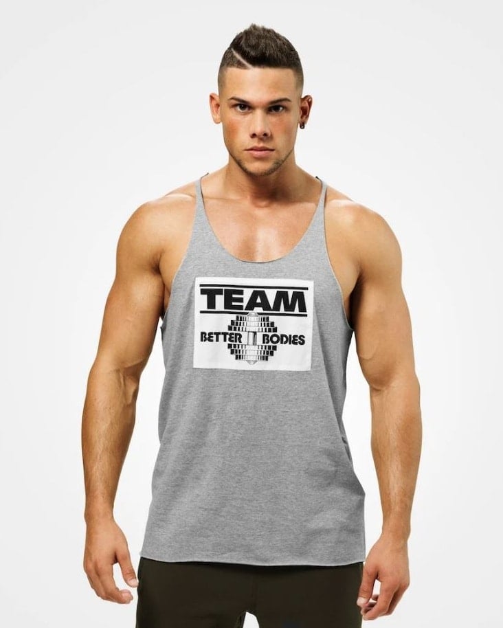 Better Bodies Team BB Stringer - Grey Melange - M - the