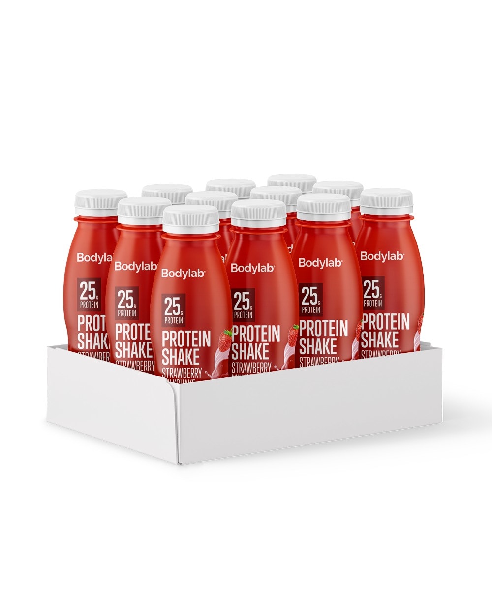 Bodylab Protein Shake - Strawberry 12x330ml - til trening