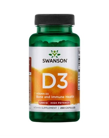 Swanson - Vitamin D-3 - 1000IU - 250 caps - the body