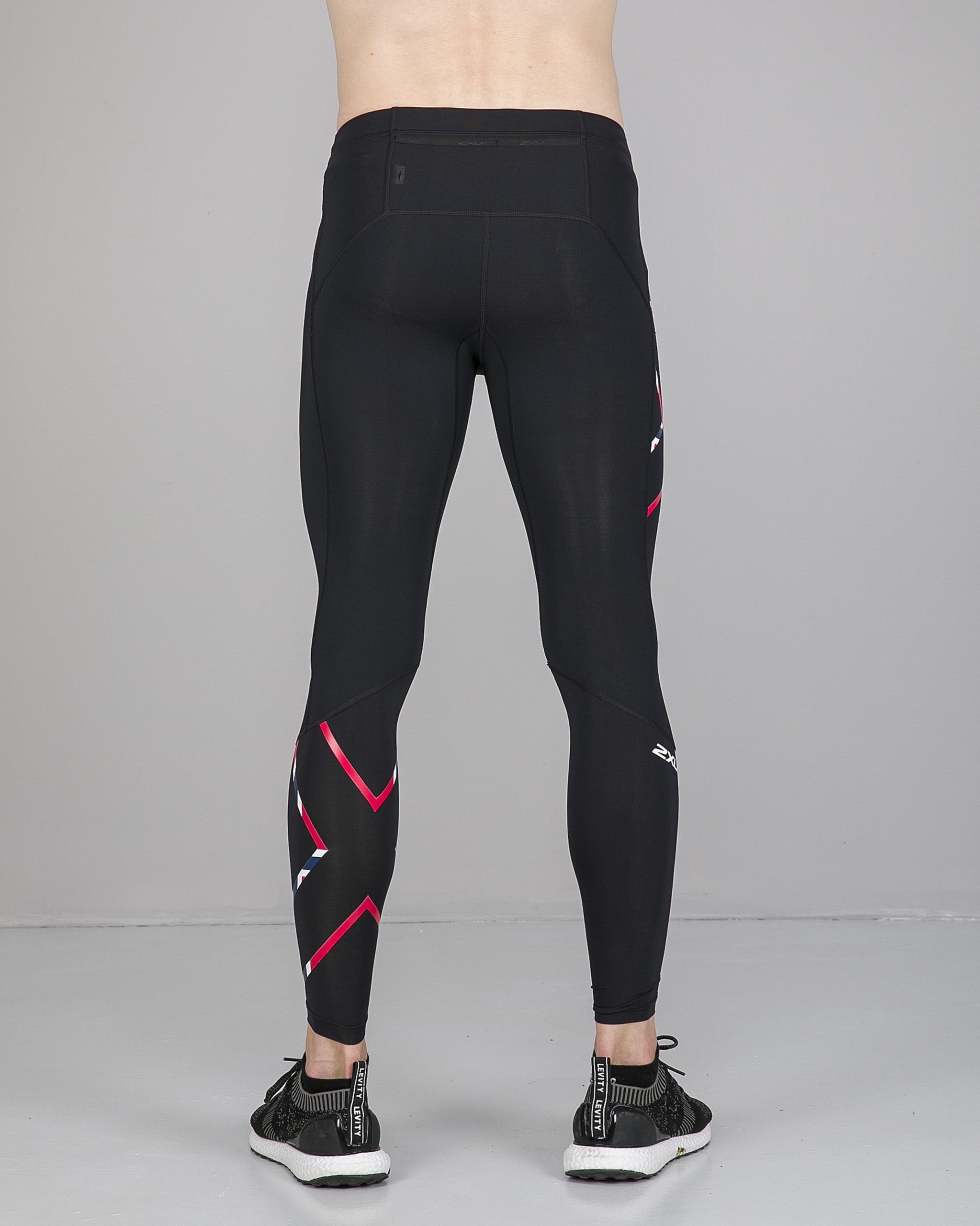 2XU Run Compression Tights M -Black:Outline Norway Flag1