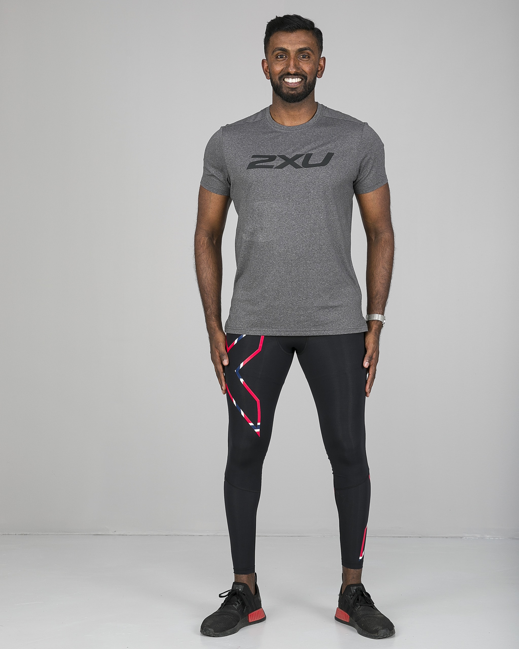 2XU Run Compression Tights M -Black:Outline Norway Flag10