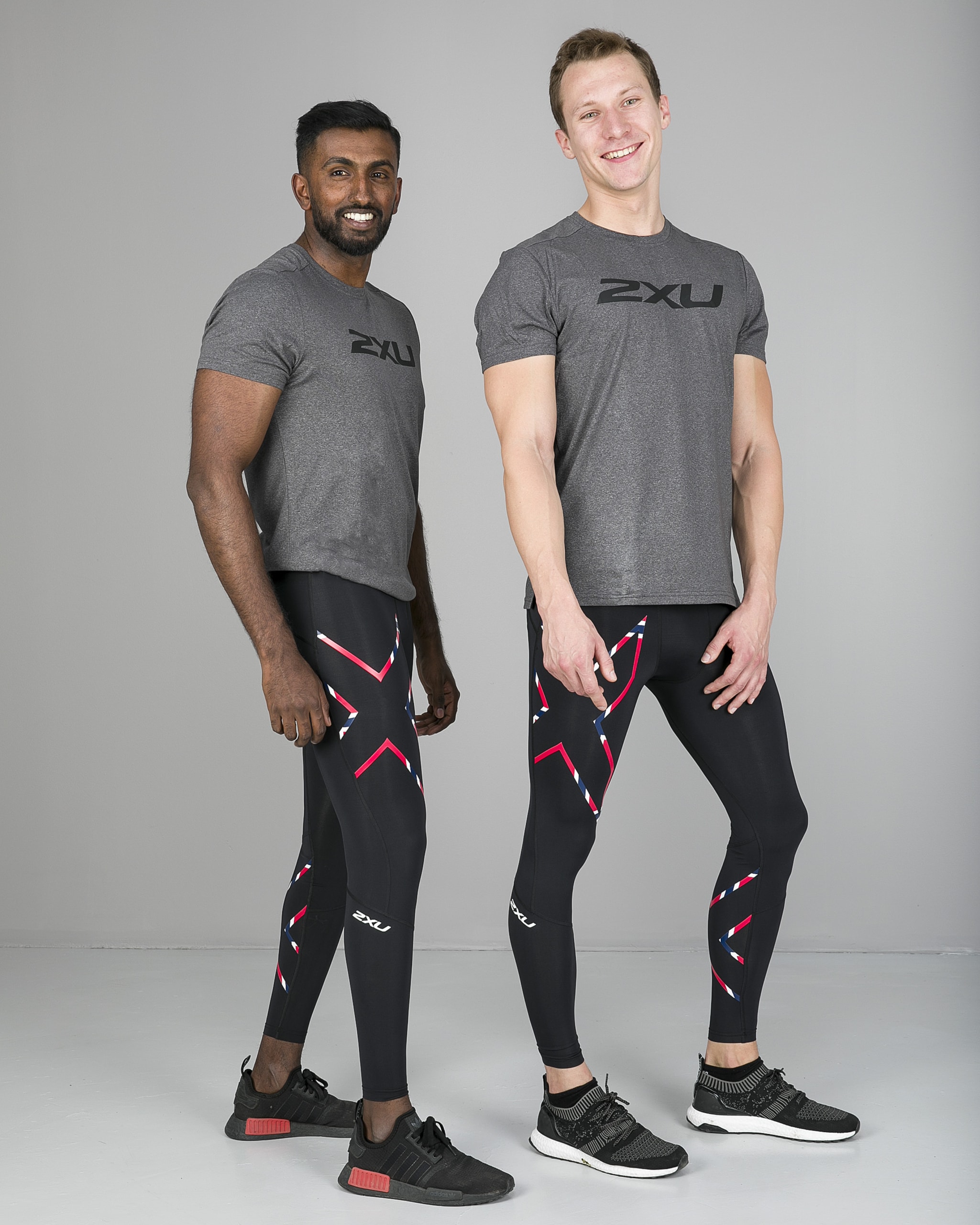 2XU Run Compression Tights M -Black:Outline Norway Flag16