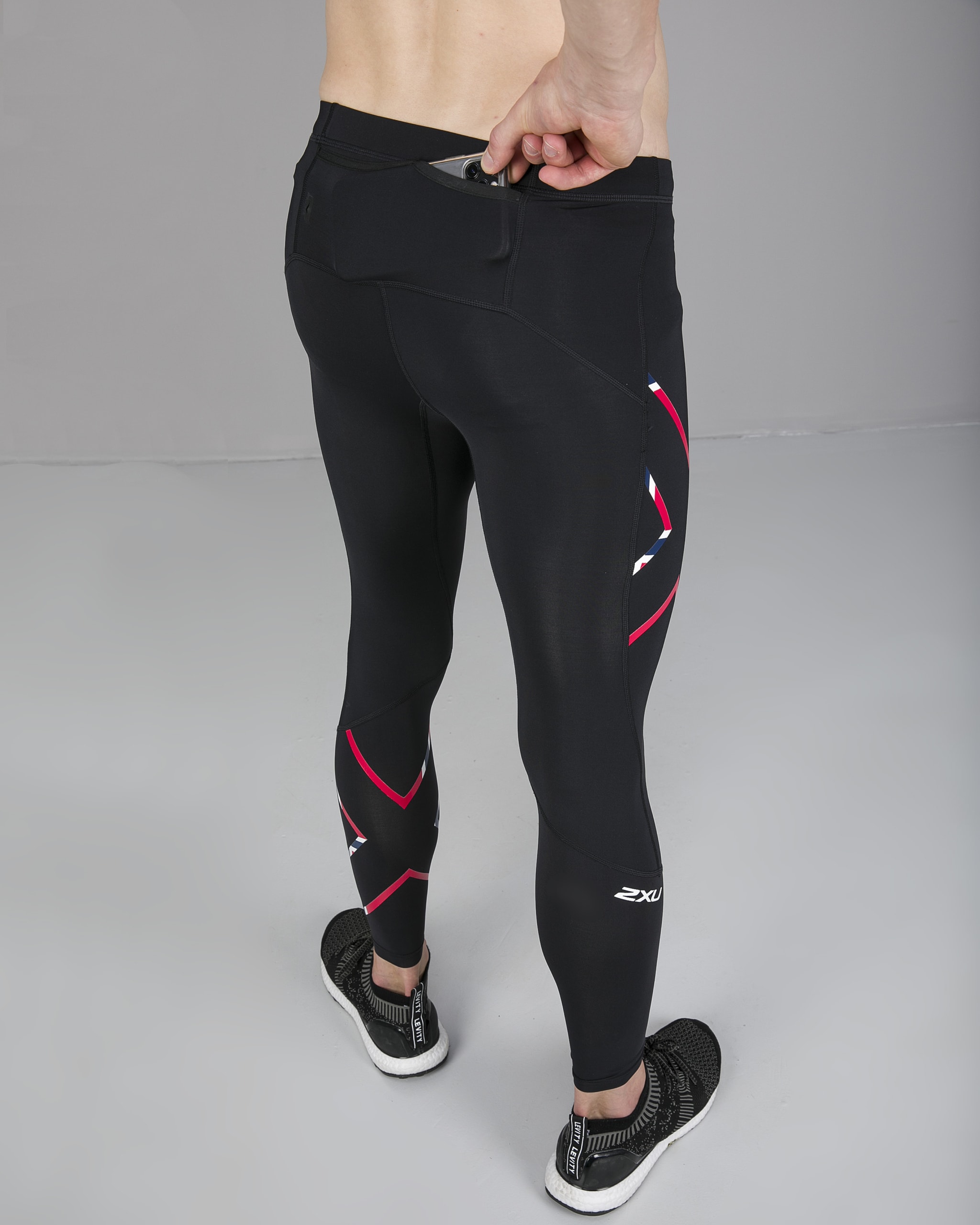 2XU Run Compression Tights M -Black:Outline Norway Flag28