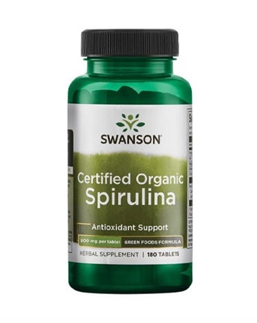 Swanson - Greens Spirulina - 500mg - 180tabs - high protein foods