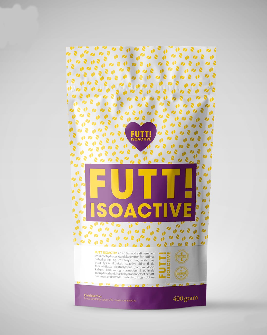 FUTT Isoactive - Isotonic Sportdrink w/ Electrolytes - Lemon Lime - 400g - protein for