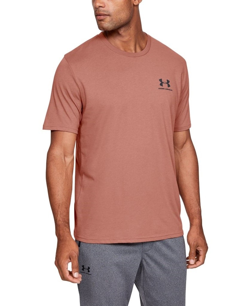 Under Armour Sportsstyle Left Chest SS - Cedar Brown - M - the
