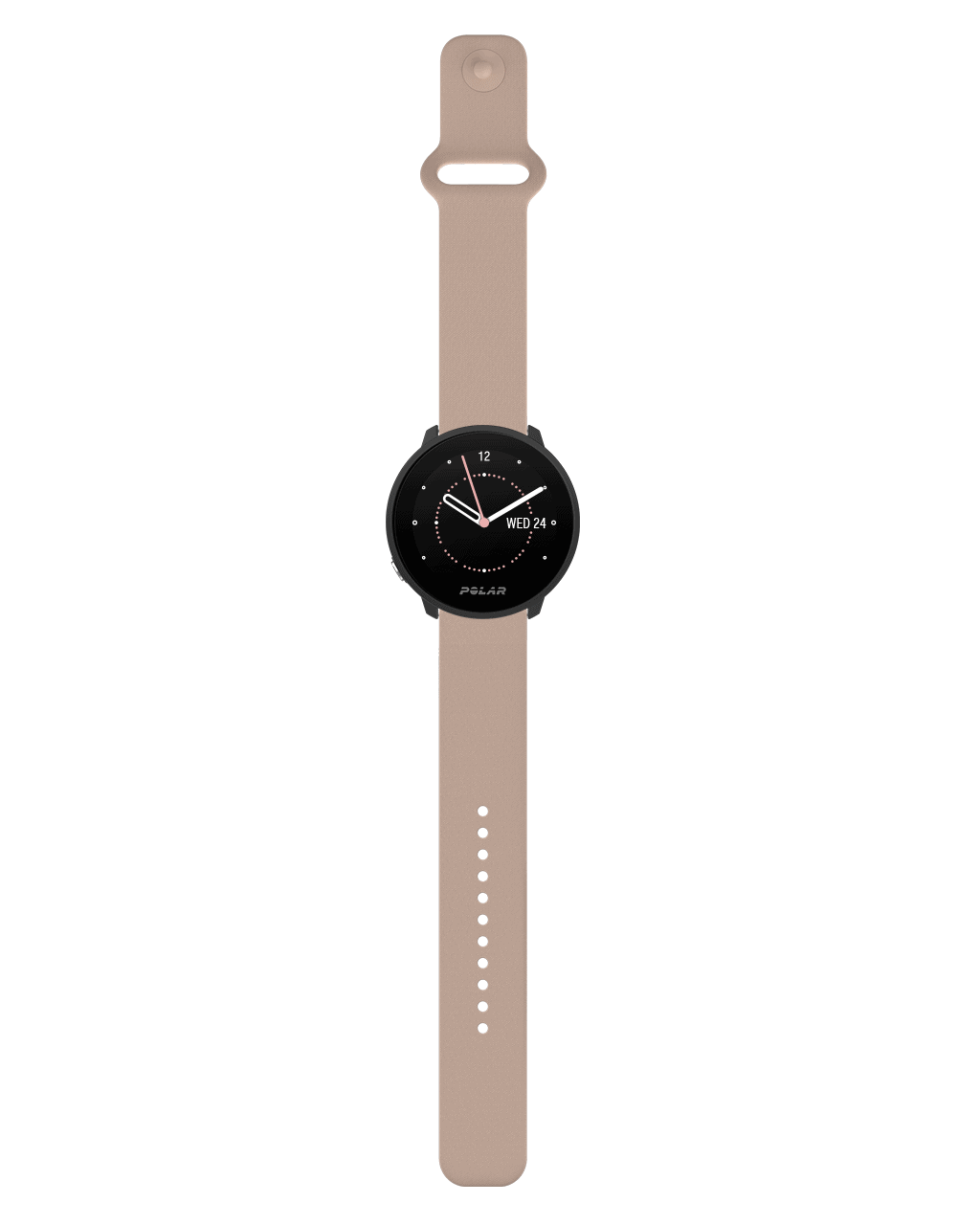 Polar Wrist Band 20mm Sil Blush S-L Snap - the