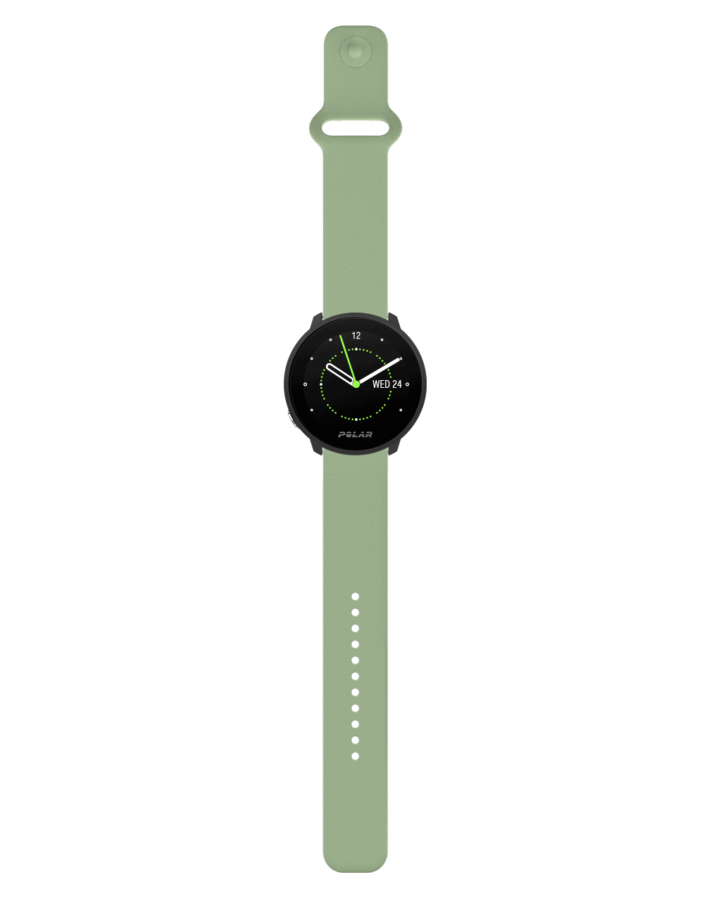 Polar Wrist Band 20mm Sil Mint S-L Snap - the