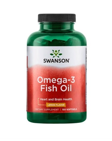 Swanson - Omega-3 Fish Oil - lemon flavor - 150 soft gels - vitamin for