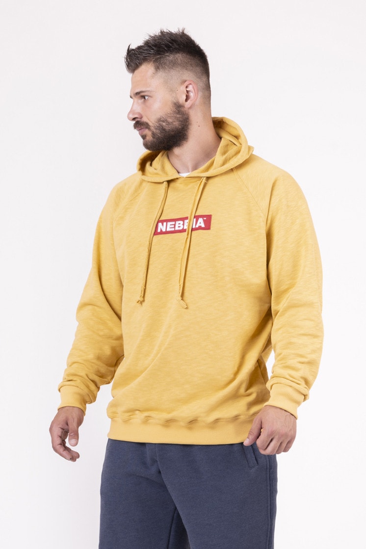 NEBBIA Red Label Hoodie 149 Mustard - M - jacket