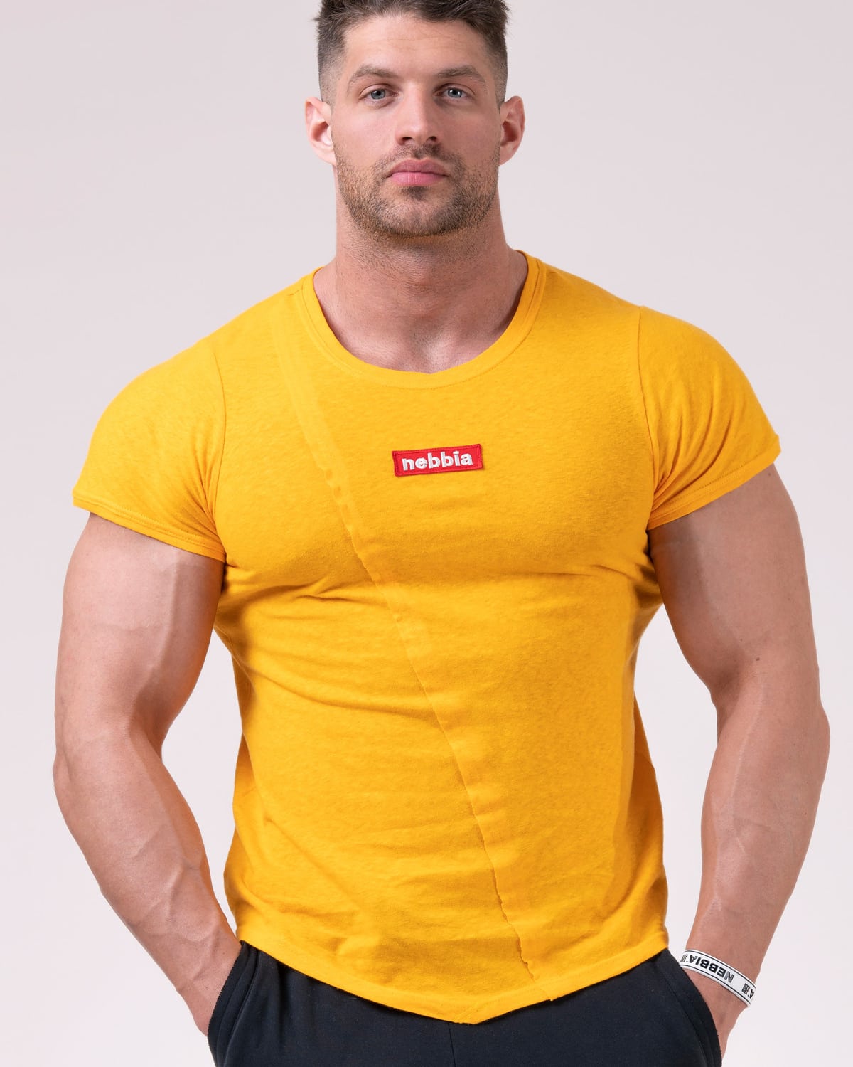 NEBBIA Red Label Muscle Back T-Shirt 172 Orange - M - on
