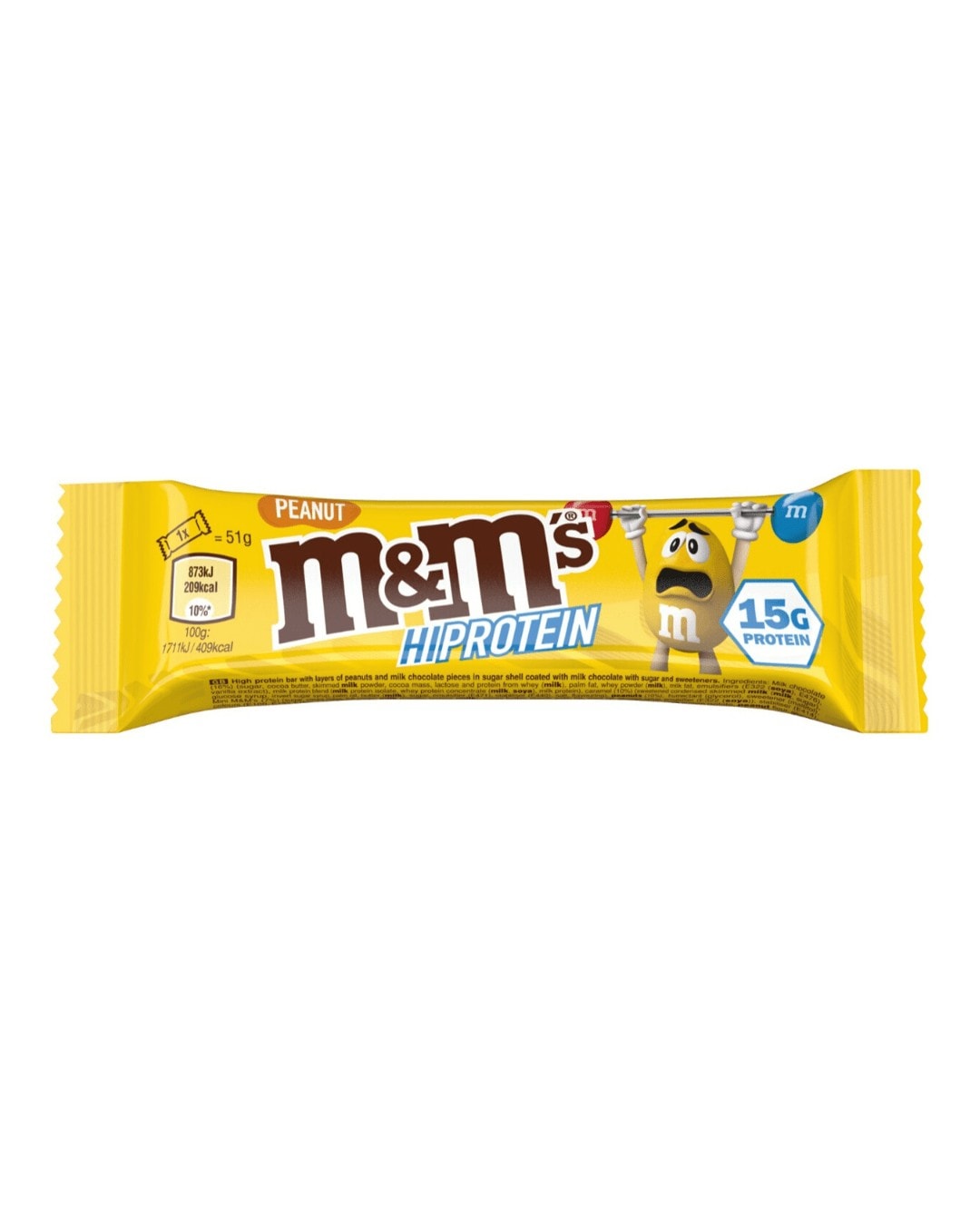 M&M Protein Bar - Peanut - 51g - collagen powder