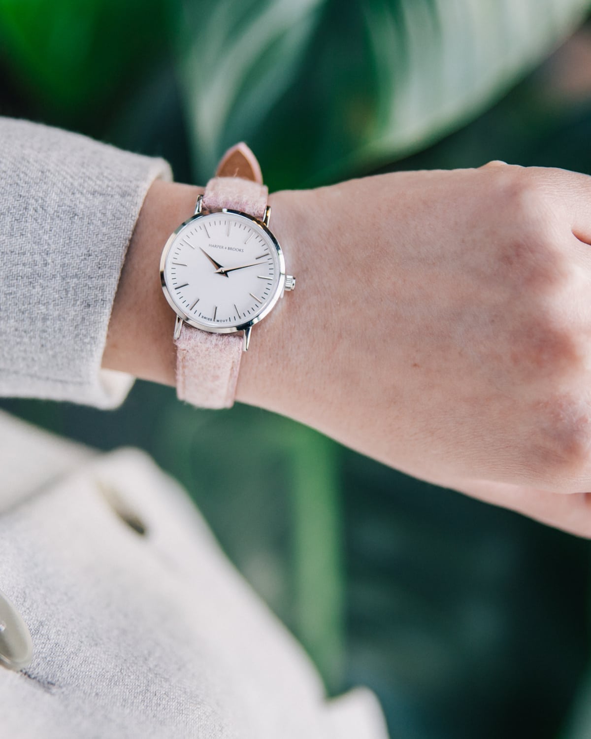 ORIGINAL 40MM PINK WOOL STRAP - is