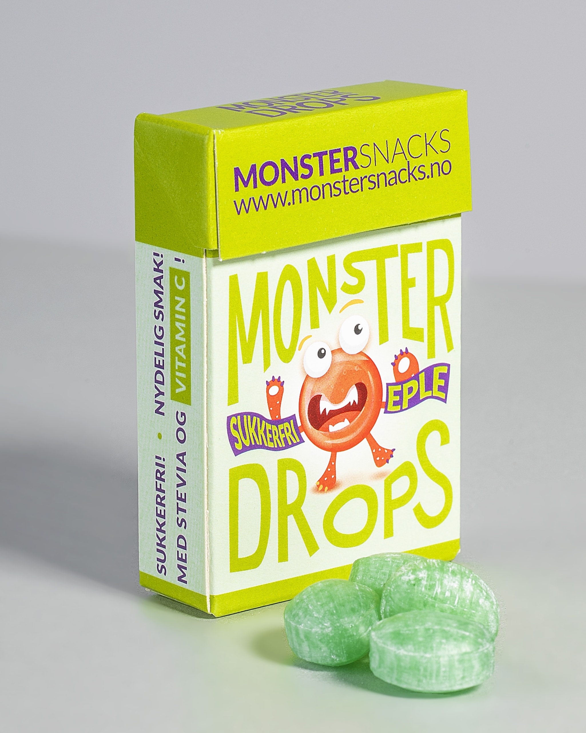 Monster Sukkerfri Drops - Eple - 36.5g