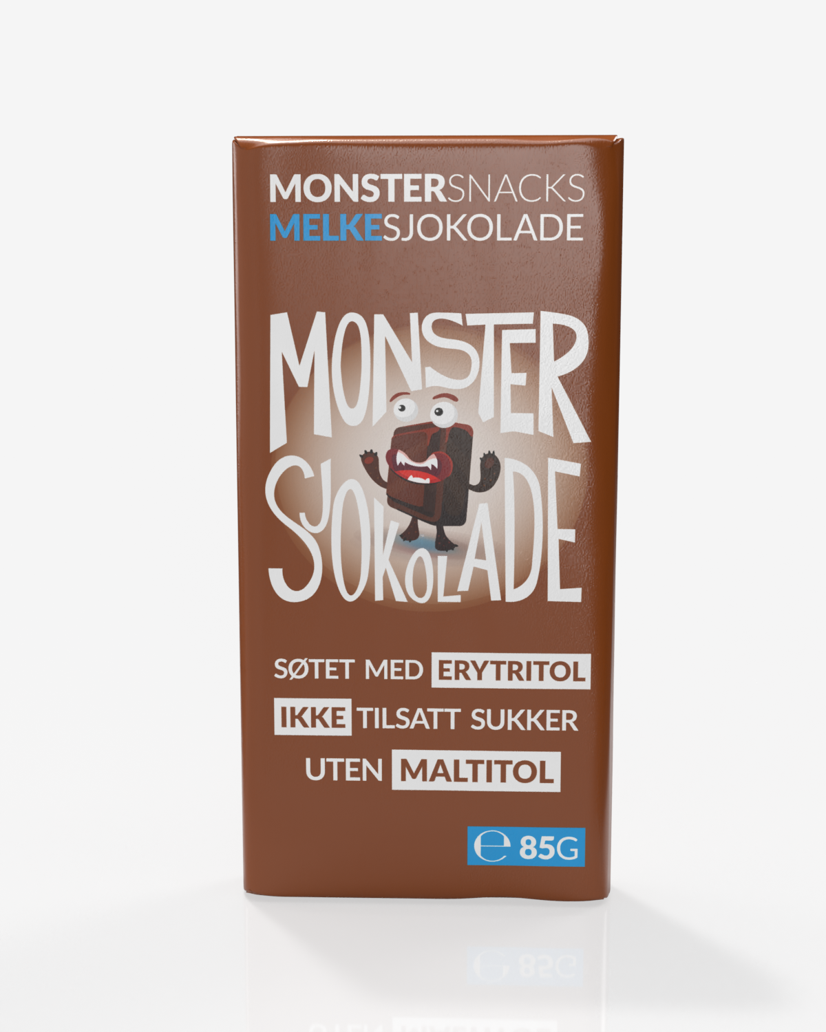 Monster Lavkarbo Belgisk Melkesjokolade 85g