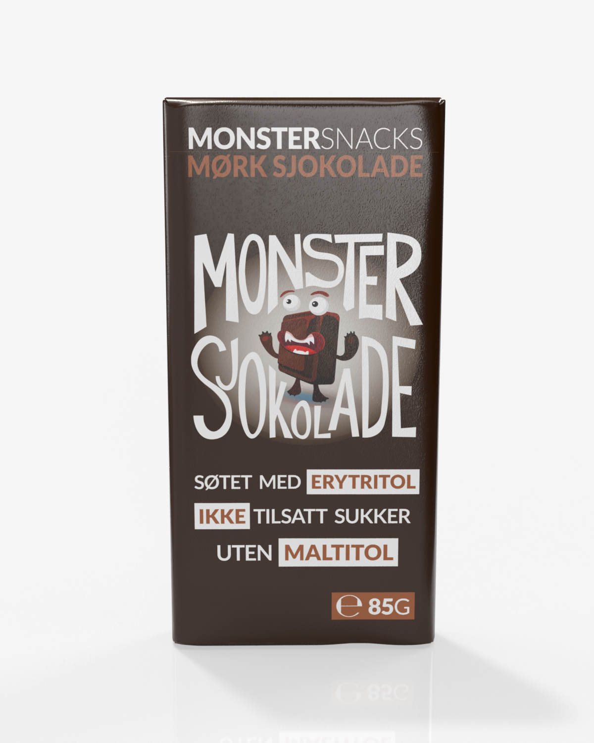 Monster Lavkarbo Belgisk Mørk Sjokolade 85g