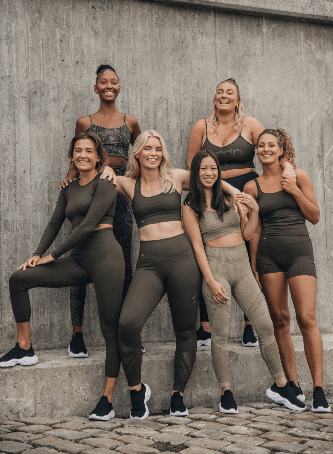 Aim'n Khaki Ribbed Seamless Tights 7/8 - Tights.no