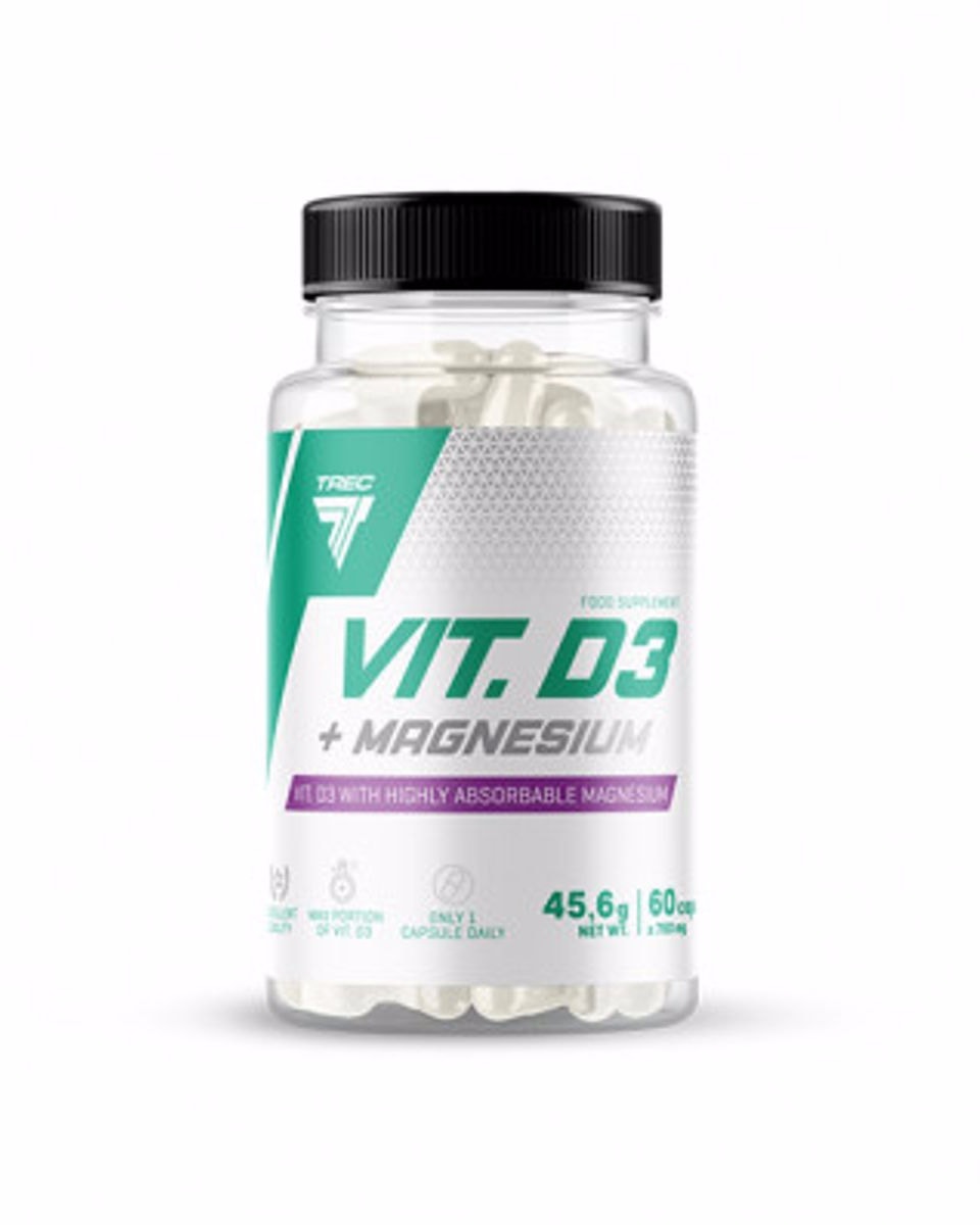 Trec Nutrition D3+Magnesium 60 caps - kosttilskudd