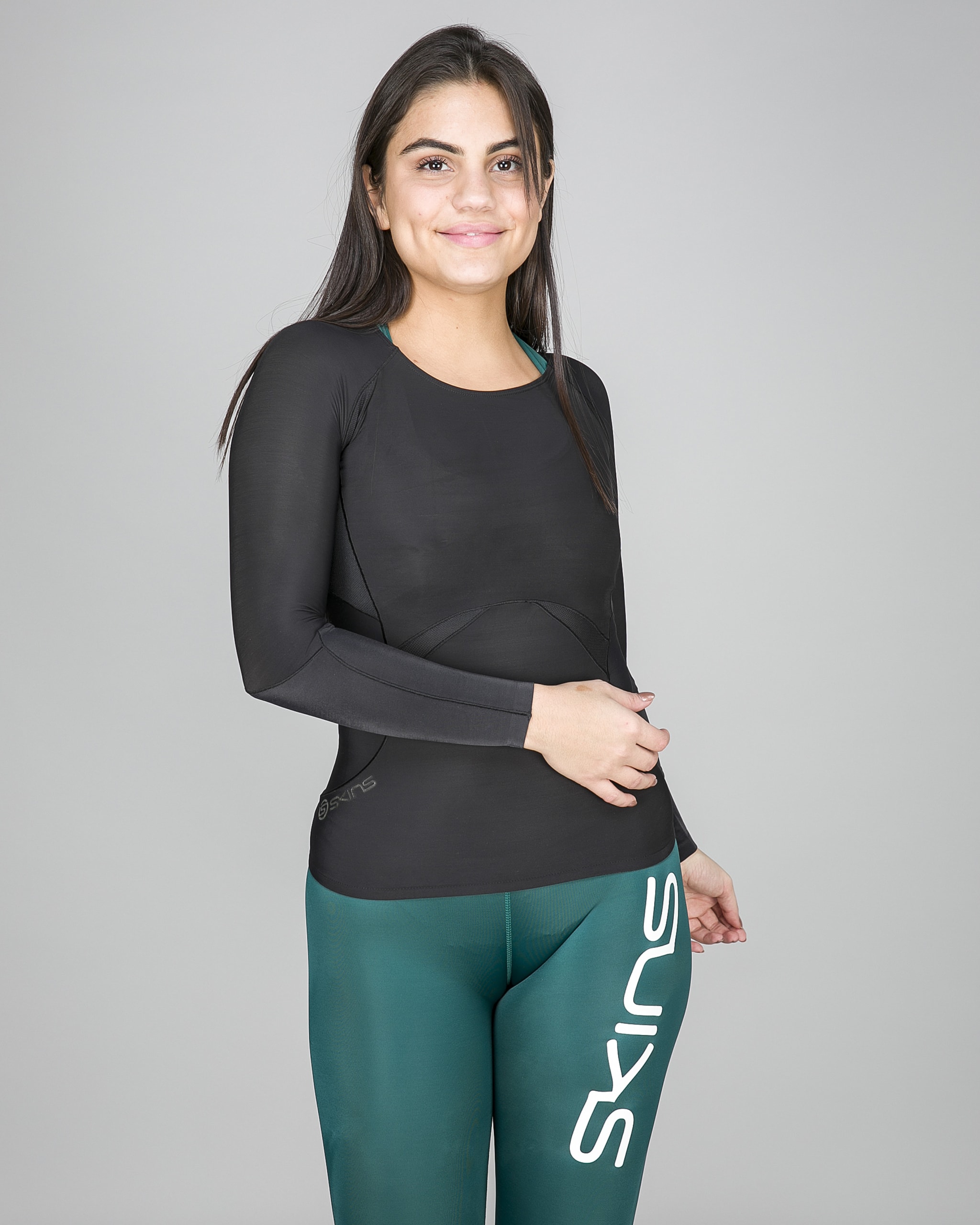 Skins DNAmic RY400 Top Long Sleeve Black2