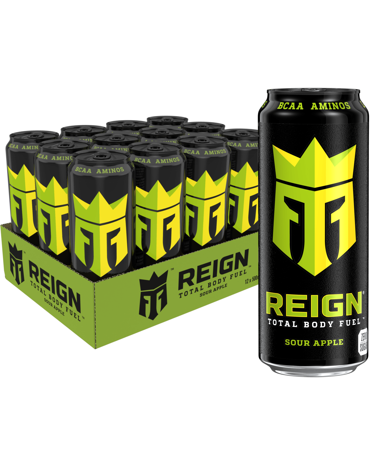 REIGN Sour Apple 12x500ml - protein for