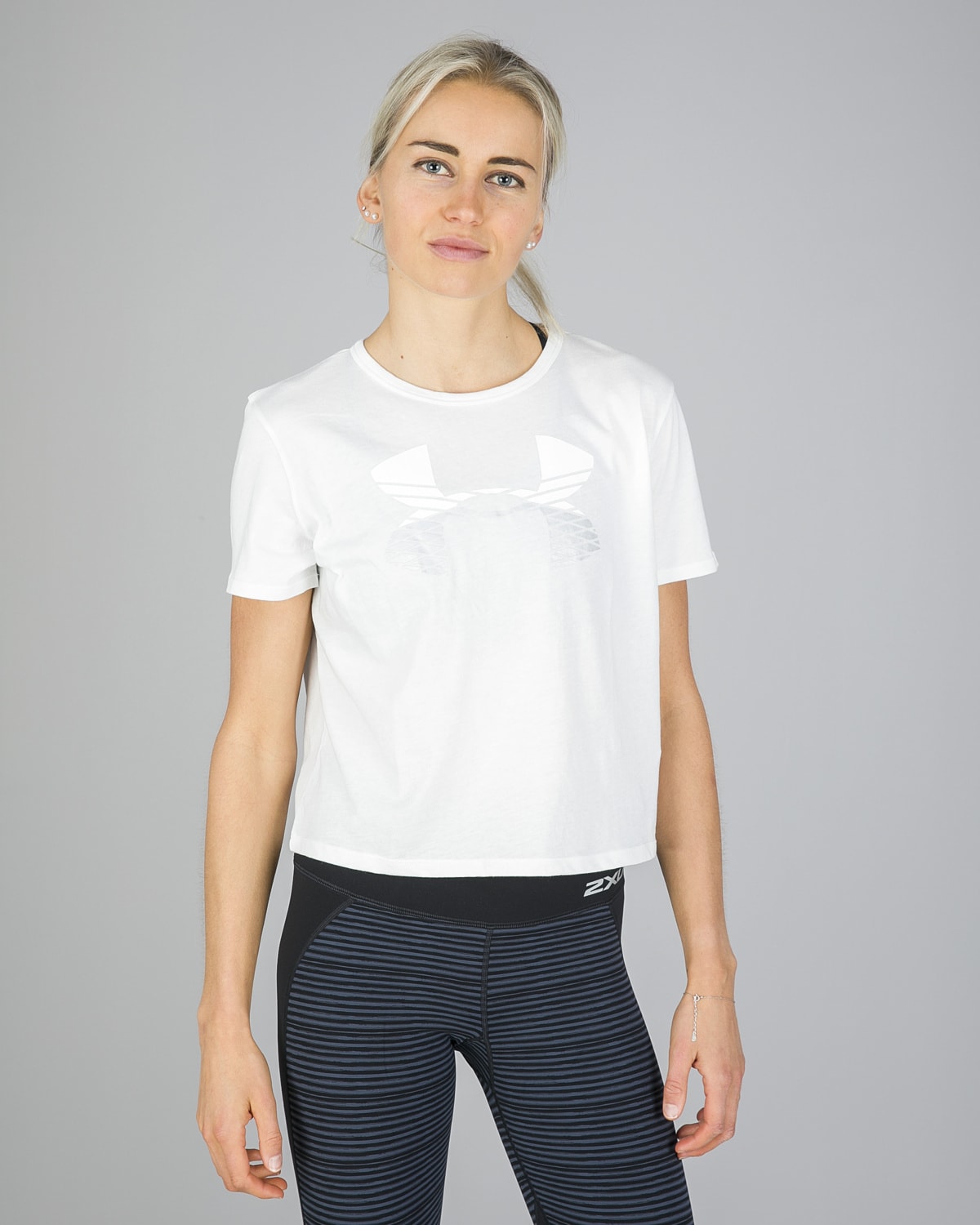 Under Armour Graphic Fashion Baby T Logo White - M - sports